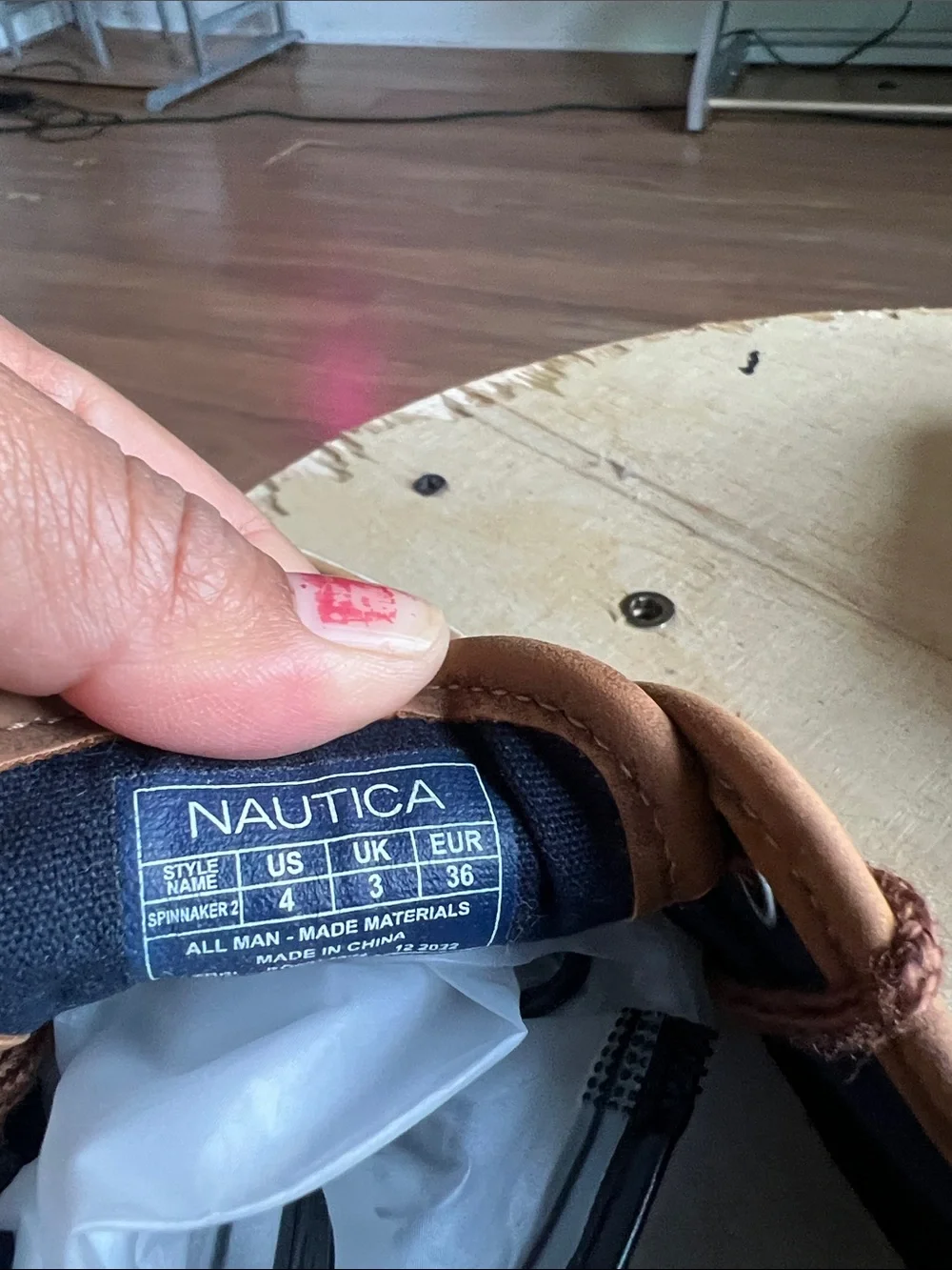 Nautica Tan Brown Leather Boat Shoes